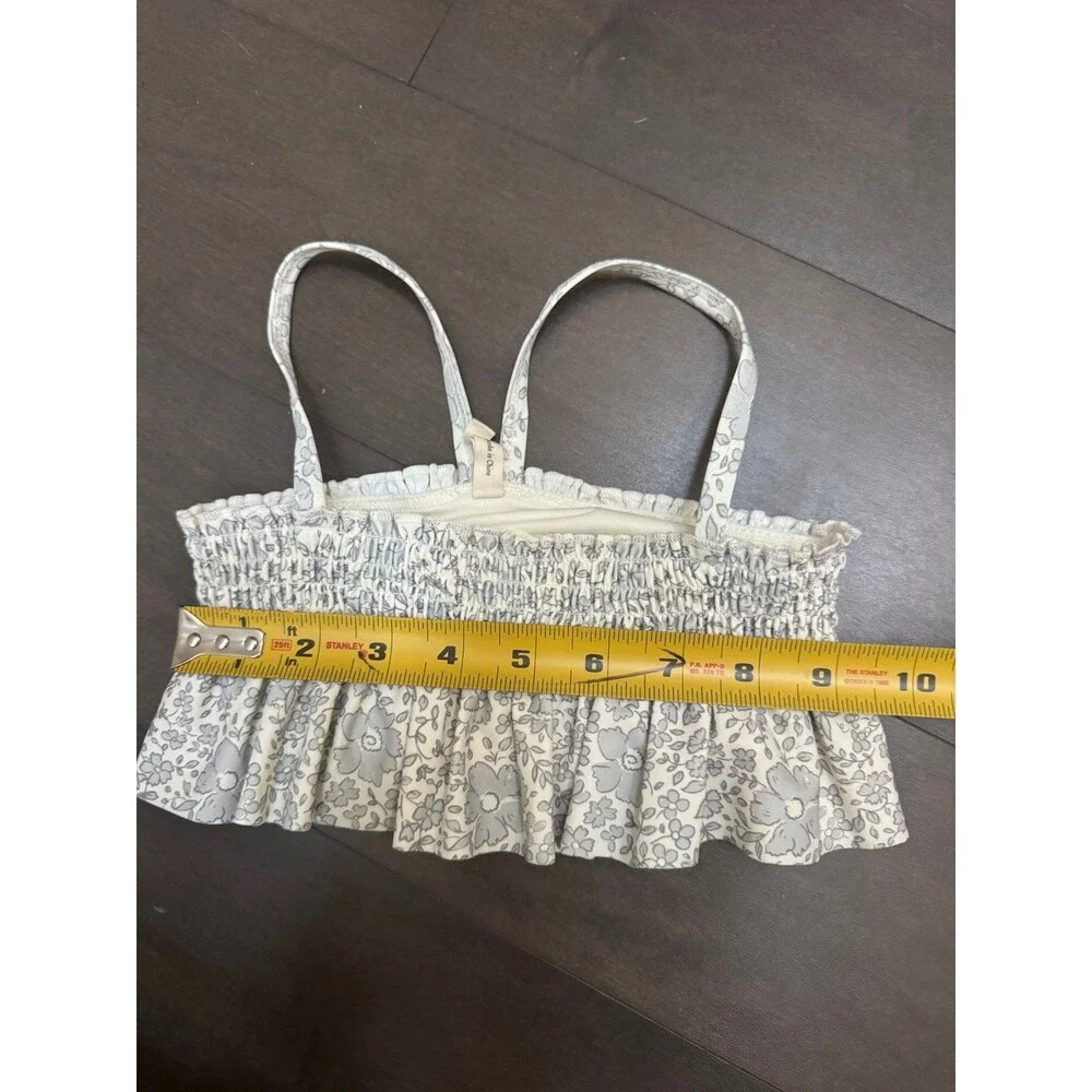 Quincy Mae Ruffled Bikini Top Ditsy Floral